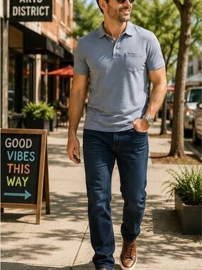 Paige Federal Men’s Jeans Size 38 Dark Wash Straight Leg Stretch Premium Denim